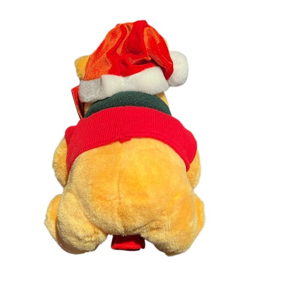 Disneyland Paris Winnie The Pooh Christmas Plush Bear In Santa Outfit With Scarf - Picture 3 of 4